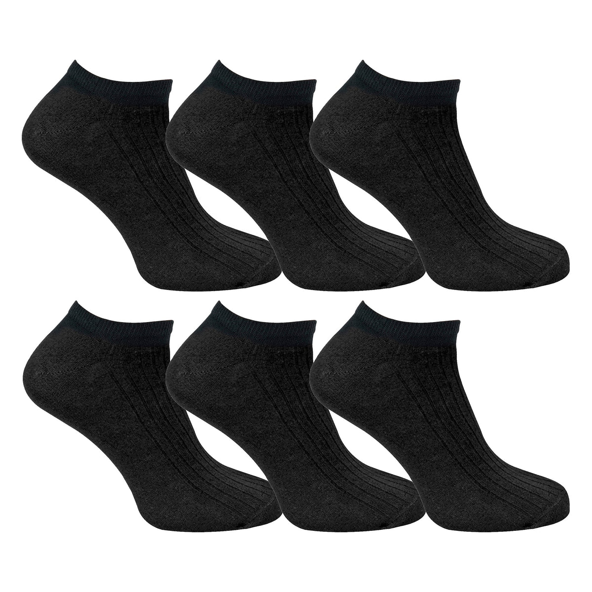 12 Pack Mens 100% Cotton Trainer Socks