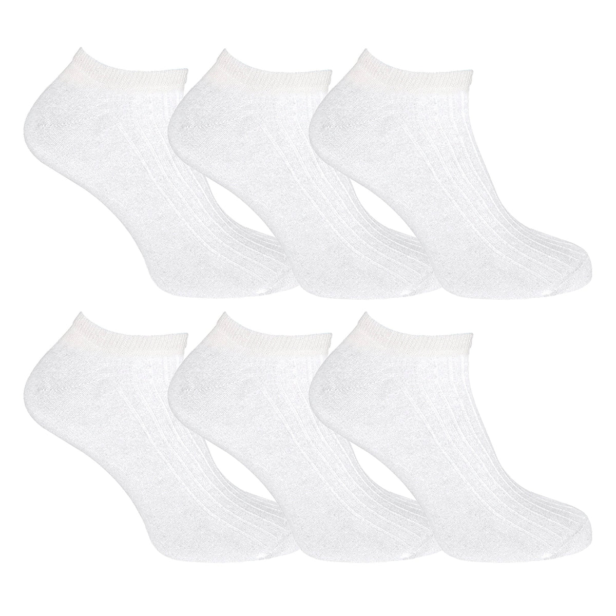 12 Pack Mens 100% Cotton Trainer Socks