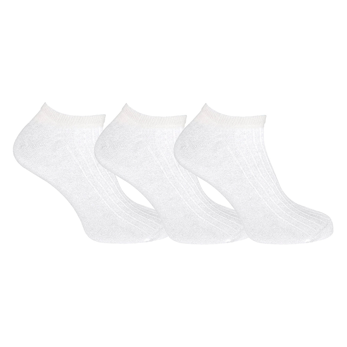 3 Pack Kids 100% Cotton Trainer Socks