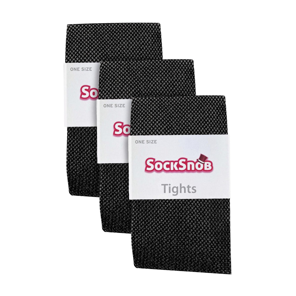 3 Pairs Fishnet Ladies Tights | Footed Pretty Stocking Ideal for Dance Party