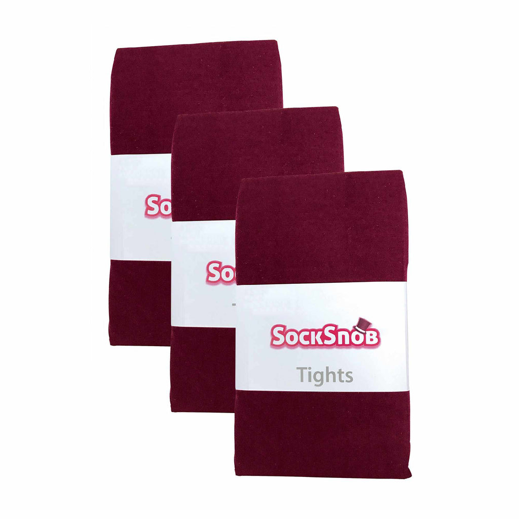 3 Pair Ladies Coloured Opaque 80 Denier Plain Block Colour Tights