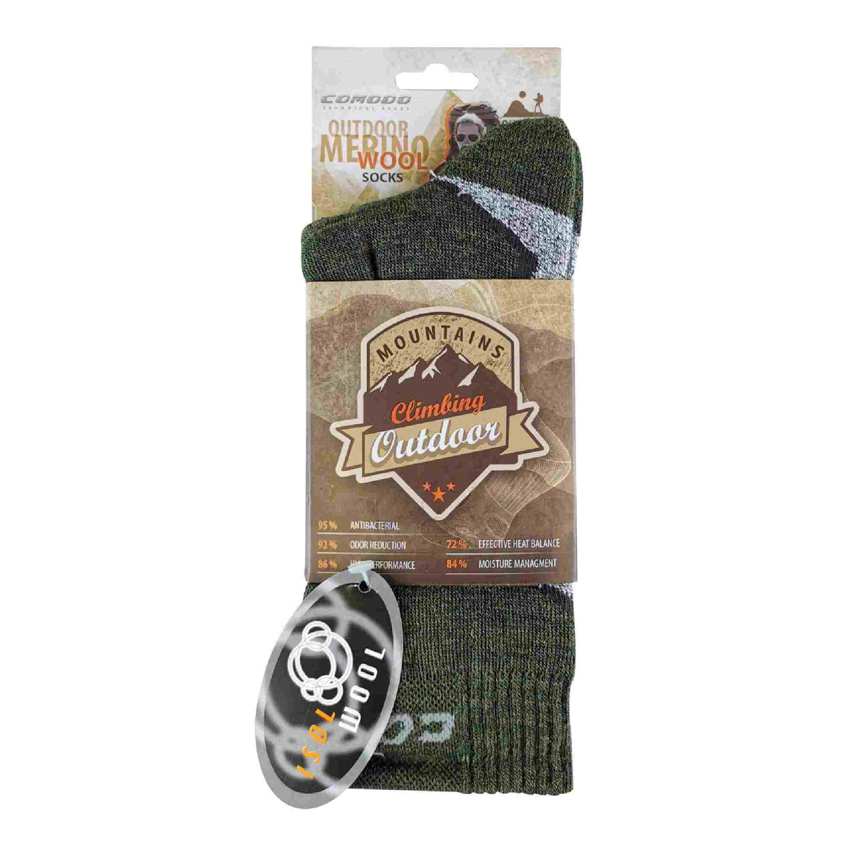 1 Pack Merino Wool Hiking Walking Thermal Socks
