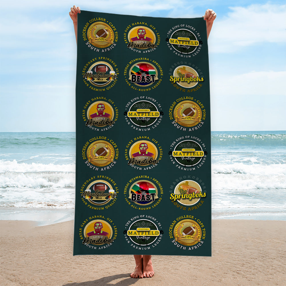South Africa Rugby Union  - Legend Collection - Beach Towel