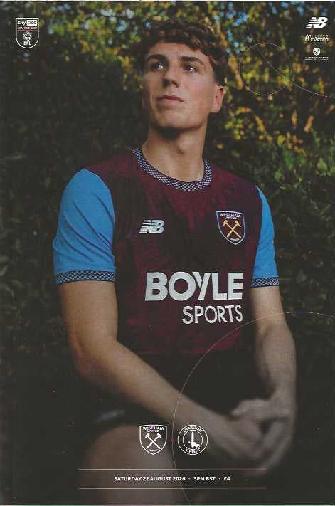 West Ham United 2026/2027 Official Home Matchday Programmes
