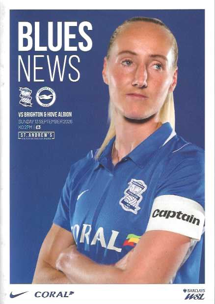 Birmingham City Women's 2026/2027 Official Home Matchday Programmes