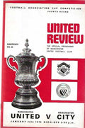 Manchester United v Manchester City 24th January 1970 Official Matchday Programme