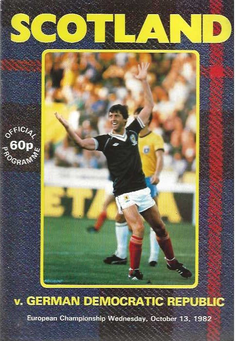 Scotland v German Democratic Republic (Germany) 13th October 1982 Official Matchday Programme