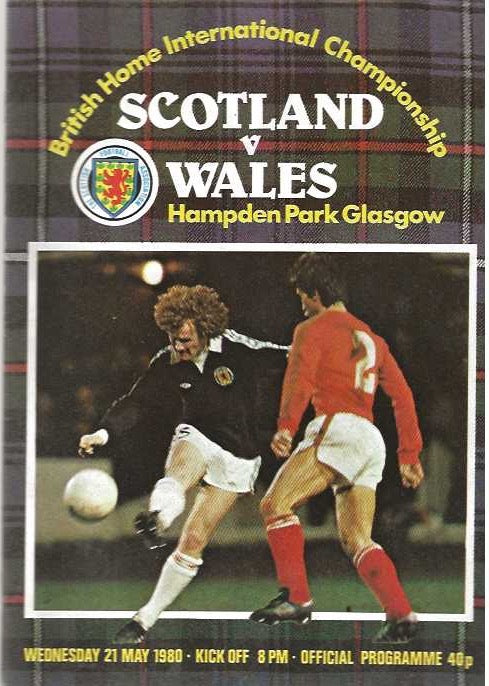 Scotland v Wales 21st May 1980 Official Matchday Programme