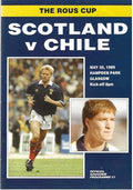 Scotland v Chile Rous Cup 30th May 1989 Official Matchday Programme