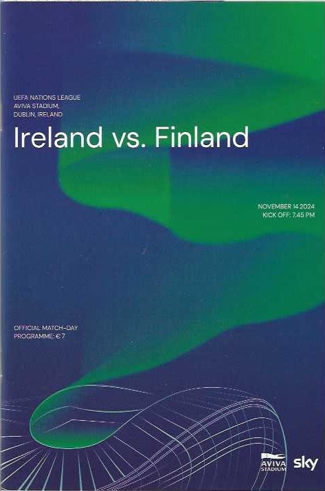 Republic of Ireland v Finland Official Matchday Programme 2024/25 - 14th November 2024