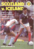 Scotland v Iceland World Cup Qualifying  17th October 1984 Official Programme