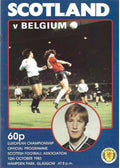 Scotland v Belgium 12th October 1983 Official Matchday Programme