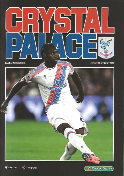 Crystal Palace 2026/2027 Official Home Matchday Programmes