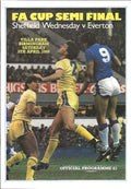 Sheffield Wednesday v Everton 1986 FA Cup Semi Final Official Matchday Programme 5th April 1986
