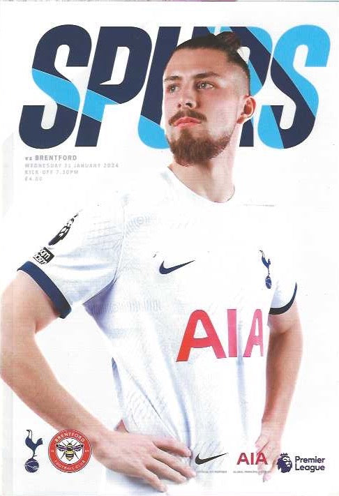 Tottenham Hotspur v Brentford Official Premier League Matchday Programme 23/24 - 31st January 2024
