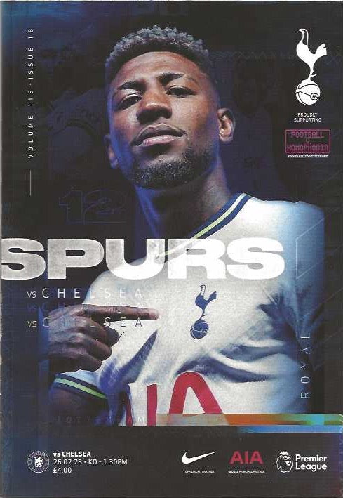 Tottenham Hotspur v Chelsea Official Matchday Programme 2022/2023 - 26th February 2023