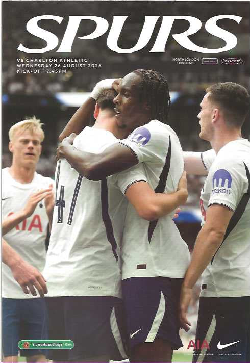 Tottenham Hotspur 2026/2027 Official Home Matchday Programmes