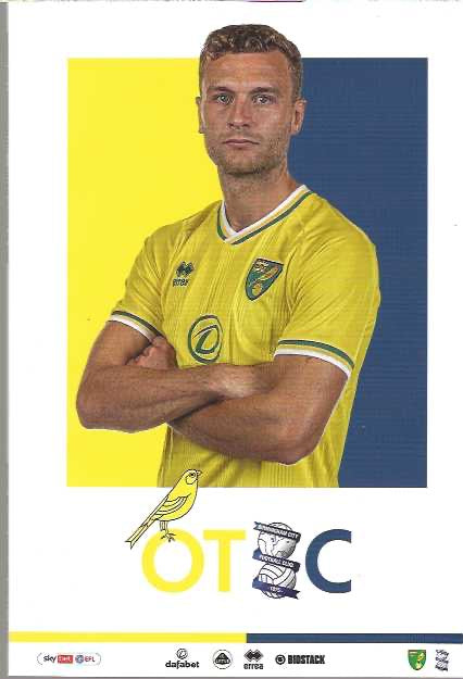 Norwich City v Birmingham City 20th October 2020 Official Matchday Programme