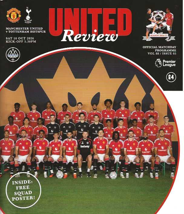 Manchester United 2026/2027 Official Home Matchday Programmes