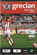 Exeter City v Rochdale 2nd October 2010 Official Matchday Programme