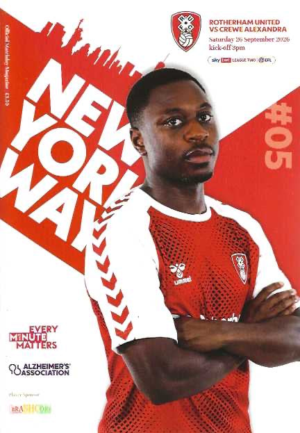 Rotherham United 2026/2027 Official Home Matchday Programmes