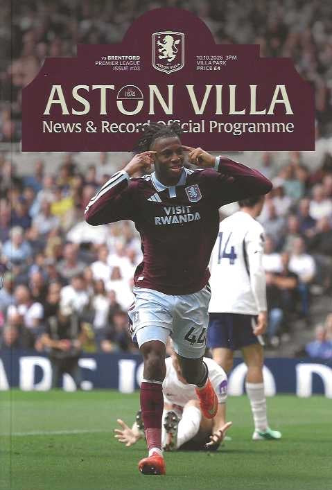 Aston Villa 2026/2027 Official Home Matchday Programmes