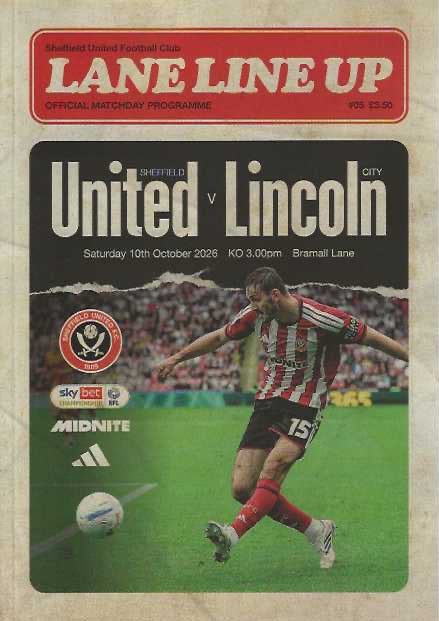 Sheffield United 2026/2027 Official Home Matchday Programmes