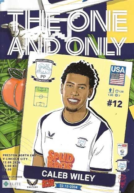 Preston North End 2026/2027 Official Home Matchday Programmes