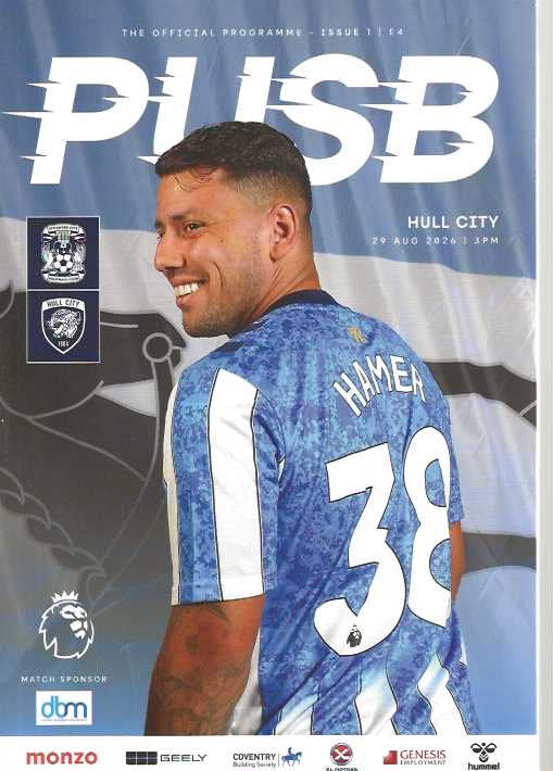 Coventry City 2026/2027 Official Home Matchday Programmes