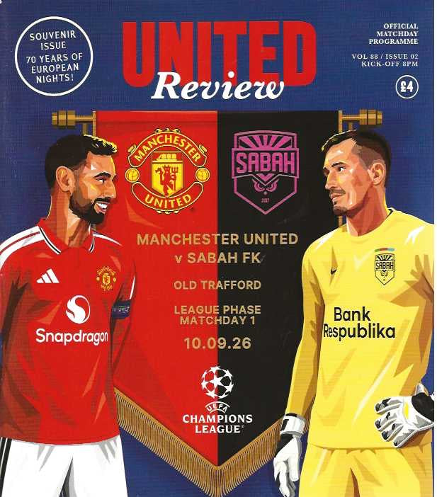 Manchester United 2026/2027 Official Home Matchday Programmes