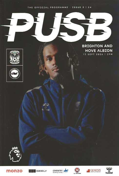 Coventry City 2026/2027 Official Home Matchday Programmes
