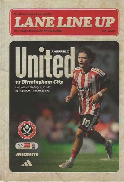 Sheffield United 2026/2027 Official Home Matchday Programmes