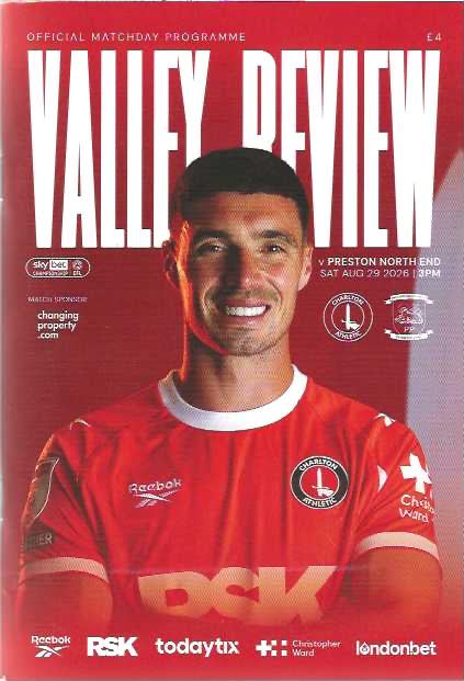 Charlton Athletic 2026/2027 Official Home Matchday Programmes
