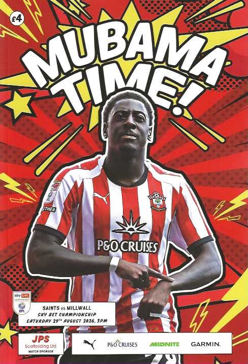 Southampton 2026/2027 Official Home Matchday Programmes