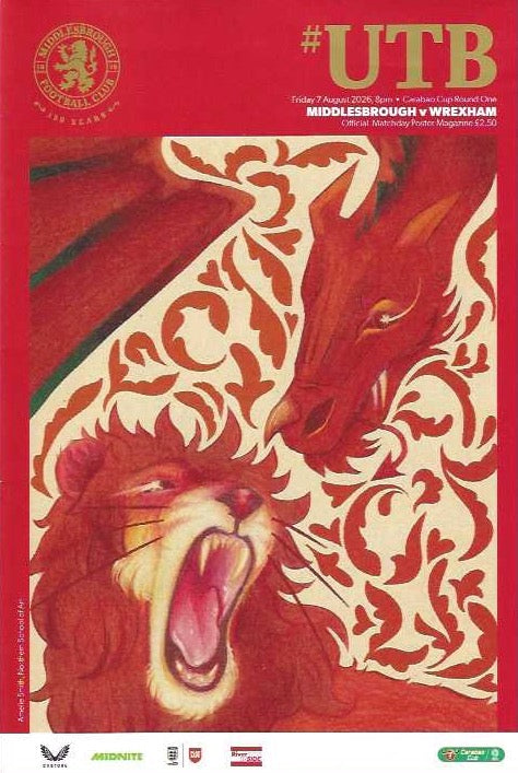 Middlesbrough 2026/2027 Official Home Matchday Programmes