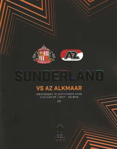 Sunderland 2026/2027 Official Home Matchday Programmes
