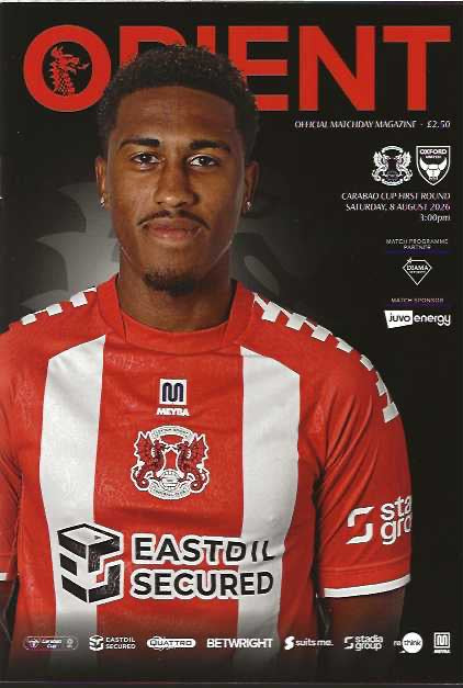 Leyton Orient 2026/2027 Official Home Matchday Programmes