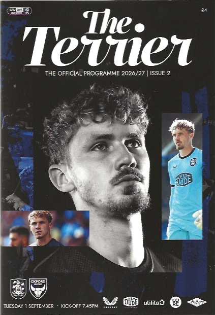 Huddersfield Town 2026/2027 Official Home Matchday Programmes