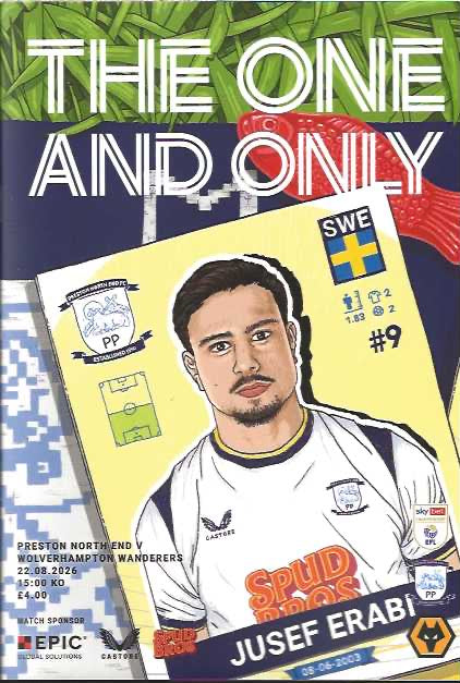 Preston North End 2026/2027 Official Home Matchday Programmes