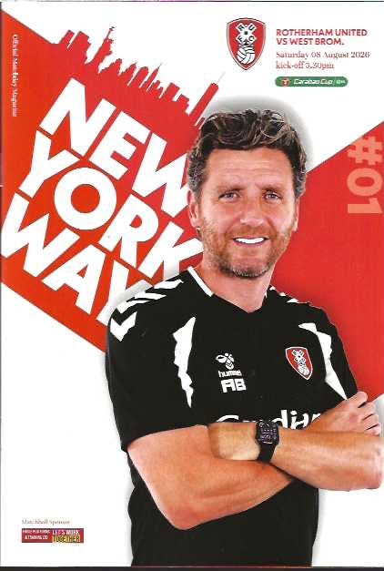 Rotherham United 2026/2027 Official Home Matchday Programmes