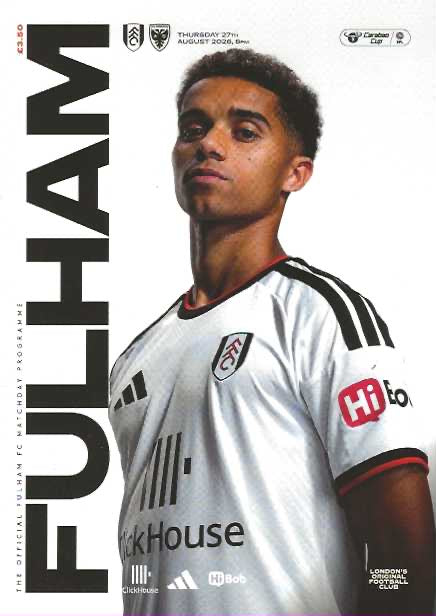 Fulham 2026/2027 Official Home Matchday Programmes