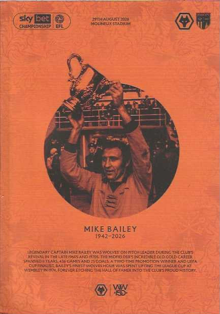 Wolverhampton Wanderers 2026/2027 Official Home Matchday Programmes