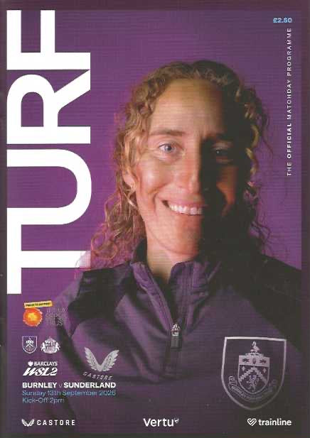 Burnley Women 2026/2027 Official Home Matchday Programmes