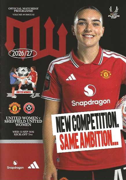 Manchester United Women's 2026/2027 Official Home Matchday Programmes