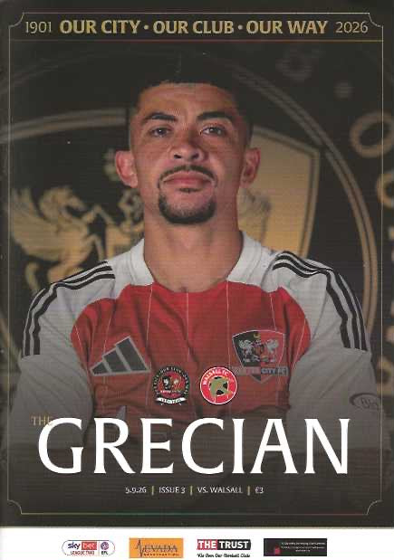 Exeter City 2026/2027 Official Home Matchday Programmes