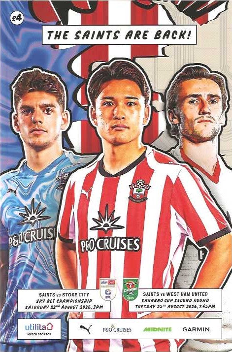 Southmapton 2026/2027 Official Home Matchday Programmes