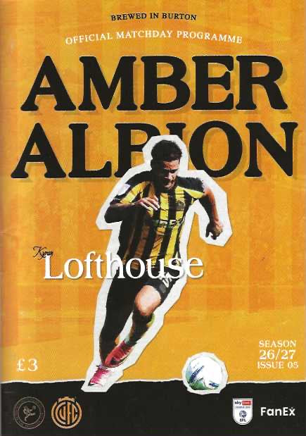 Burton Albion 2026/2027 Official Home Matchday Programmes