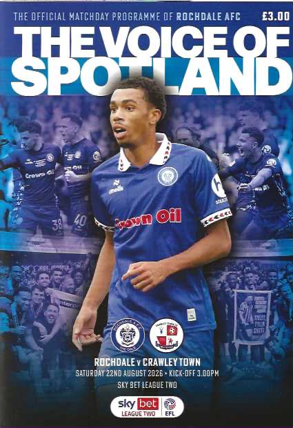 Rochdale 2026/2027 Official Home Matchday Programmes
