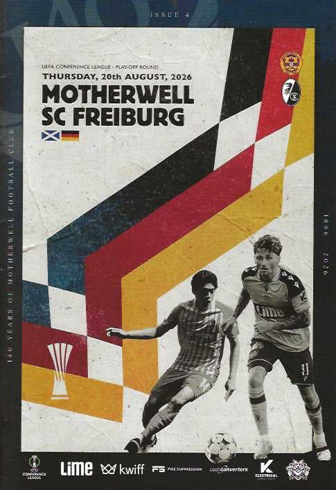 Motherwell 2026/2027 Official Home Matchday Programmes
