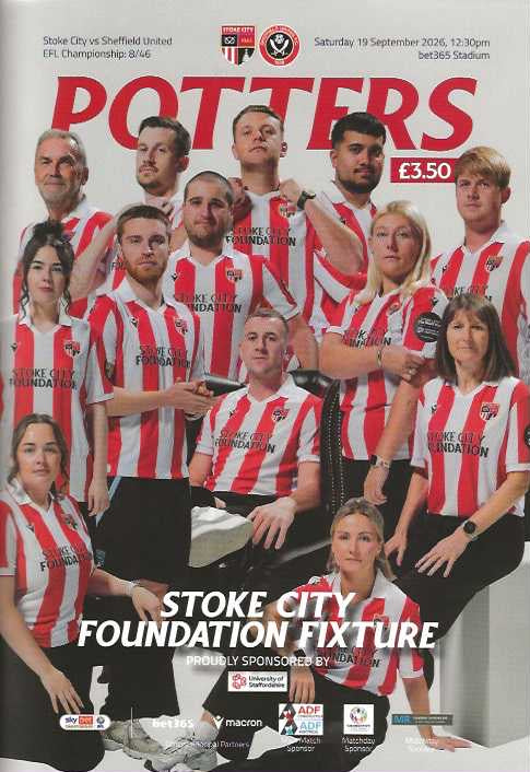 Stoke City 2026/2027 Official Home Matchday Programmes